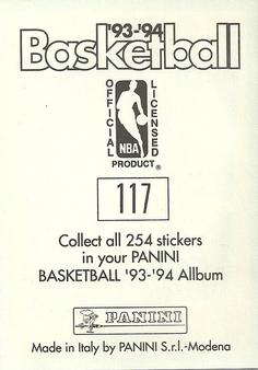 1993-94 Panini Stickers #117 Jay Humphries  Back