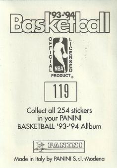 1993-94 Panini Stickers #119 Karl Malone  Back