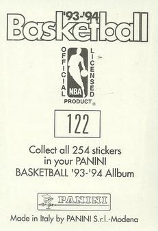 1993-94 Panini Stickers #122 Anthony Avent  Back