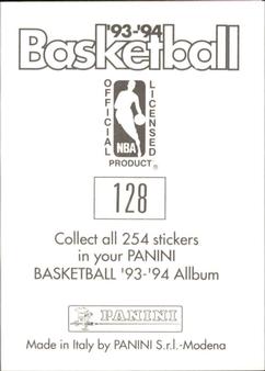 1993-94 Panini Stickers #128 Moses Malone  Back