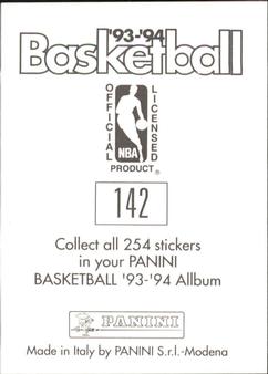 1993-94 Panini Stickers #142 Kenny Gattison  Back