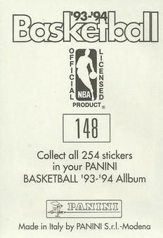 1993-94 Panini Stickers #148 David Wingate  Back