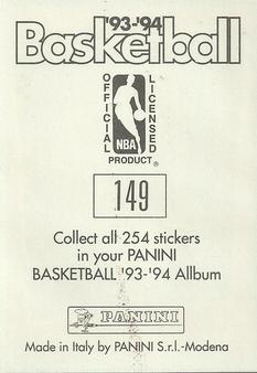 1993-94 Panini Stickers #149 B.J. Armstrong  Back