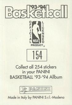 1993-94 Panini Stickers #154 John Paxson  Back