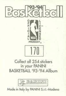1993-94 Panini Stickers #170 Pistons Team Logo  Back