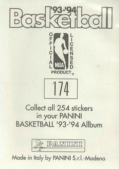 1993-94 Panini Stickers #174 Dennis Rodman  Back