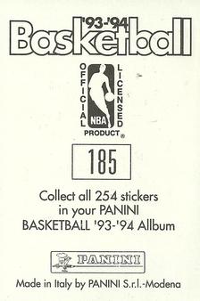 1993-94 Panini Stickers #185 Nick Anderson  Back