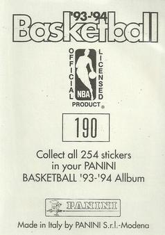 1993-94 Panini Stickers #190 Dennis Scott  Back