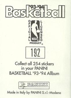 1993-94 Panini Stickers #192 Tom Tolbert  Back