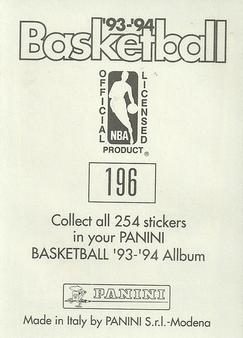 1993-94 Panini Stickers #196 Sherman Douglas  Back