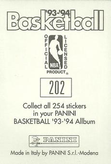 1993-94 Panini Stickers #202 Lorenzo Williams  Back
