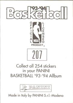 1993-94 Panini Stickers #207 Glen Rice  Back