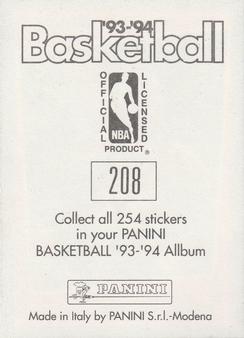 1993-94 Panini Stickers #208 John Salley  Back