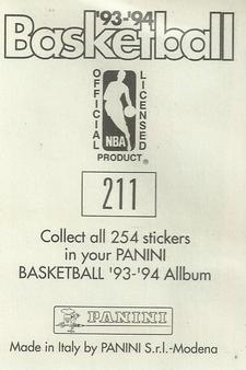 1993-94 Panini Stickers #211 Steve Smith  Back