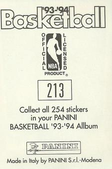 1993-94 Panini Stickers #213 Kenny Anderson  Back