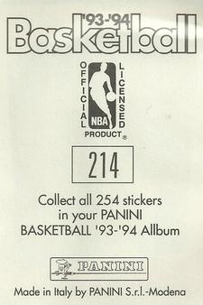1993-94 Panini Stickers #214 Benoit Benjamin  Back