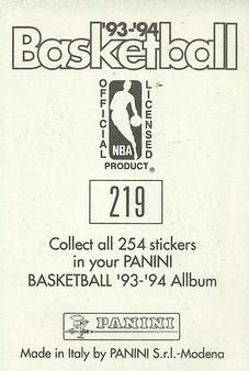 1993-94 Panini Stickers #219 Chris Morris  Back