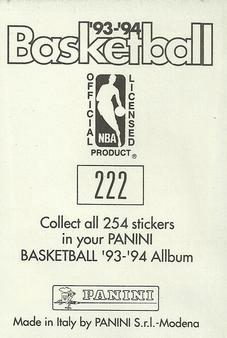 1993-94 Panini Stickers #222 Rolando Blackman  Back