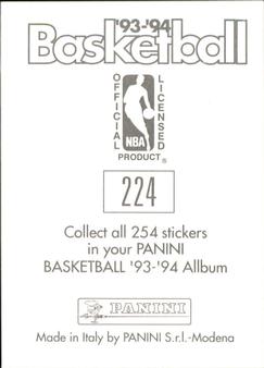1993-94 Panini Stickers #224 Knicks Team Logo  Back