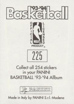 1993-94 Panini Stickers #225 Anthony Mason  Back