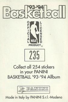 1993-94 Panini Stickers #235 Jeff Hornacek  Back
