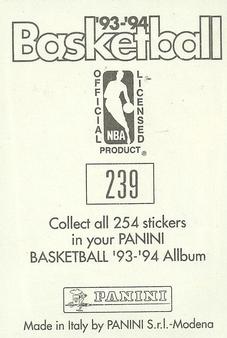 1993-94 Panini Stickers #239 Michael Adams  Back