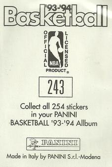 1993-94 Panini Stickers #243 Pervis Ellison  Back