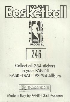 1993-94 Panini Stickers #246 Brent Price  Back