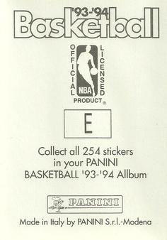 1993-94 Panini Stickers #E John Stockton  Back