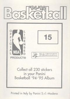 1994-95 Panini Stickers #15 Pervis Ellison  Back