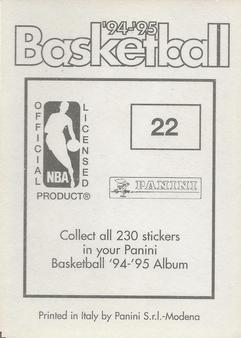 1994-95 Panini Stickers #22 Muggsy Bogues  Back
