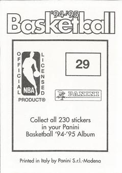 1994-95 Panini Stickers #29 B.J. Armstrong  Back
