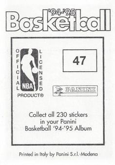 1994-95 Panini Stickers #47 Allan Houston  Back