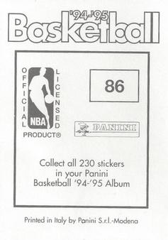 1994-95 Panini Stickers #86 Hubert Davis  Back
