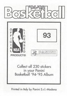 1994-95 Panini Stickers #93 Nick Anderson  Back