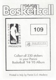 1994-95 Panini Stickers #109 Rex Chapman  Back