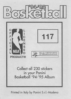 1994-95 Panini Stickers #117 Tony Campbell  Back