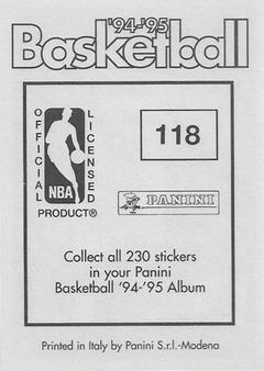 1994-95 Panini Stickers #118 Lucious Harris  Back