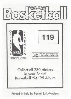 1994-95 Panini Stickers #119 Donald Hodge  Back