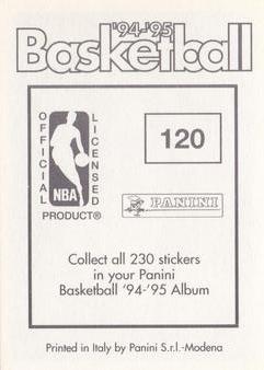 1994-95 Panini Stickers #120 Jim Jackson  Back