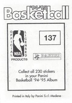 1994-95 Panini Stickers #137 Chris Mullin  Back