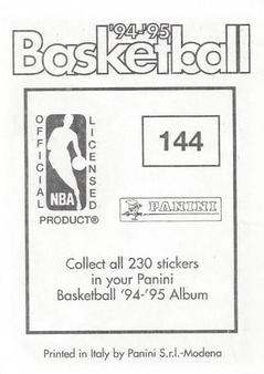 1994-95 Panini Stickers #144 Robert Horry  Back