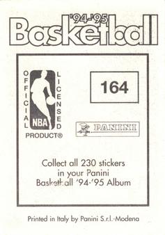 1994-95 Panini Stickers #164 James Worthy  Back