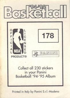 1994-95 Panini Stickers #178 Kevin Johnson  Back