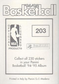 1994-95 Panini Stickers #203 David Robinson  Back