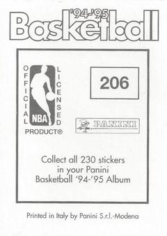 1994-95 Panini Stickers #206 Ervin Johnson  Back
