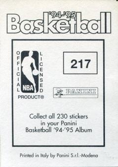 1994-95 Panini Stickers #217 Karl Malone  Back