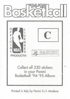 1994-95 Panini Stickers #C Vin Baker Back