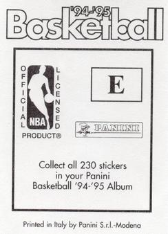 1994-95 Panini Stickers #E Isaiah Rider Back