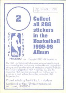 1995-96 Panini Stickers #2 Sherman Douglas  Back